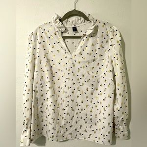 Black - white- gold speckled Shein blouse